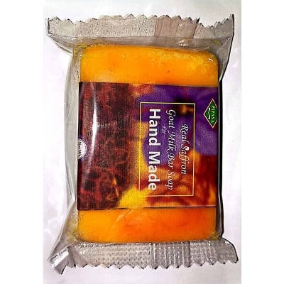 Picture of Pipasa RealSaffron Goat Milk Handmade Soap-90 gm- Regular (Unpacked/Raw/hand cut)