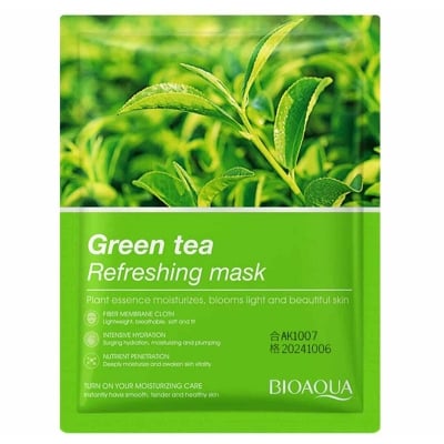 Picture of BIOAQUA Green Tea Refreshing Face Sheet Mask – 25gm-Green