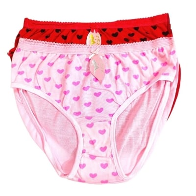 Picture of Printed Cotton Panty For Women - 3 pieces-Multicolor