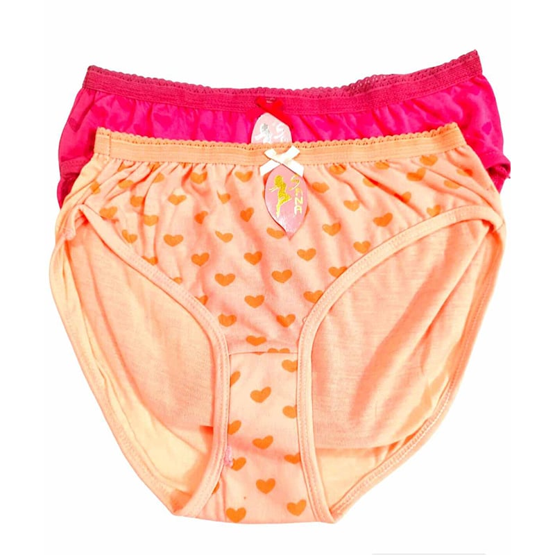 Picture of Printed Cotton Panty For Women - 3 pieces-Multicolor