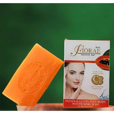 Picture of Handmade Fiorae Papaya And Gluta Plus Kojic Whitening Soap 165g-orange