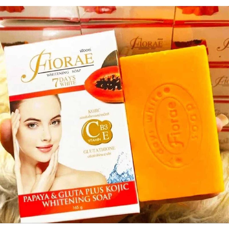 Picture of Handmade Fiorae Papaya And Gluta Plus Kojic Whitening Soap 165g-orange