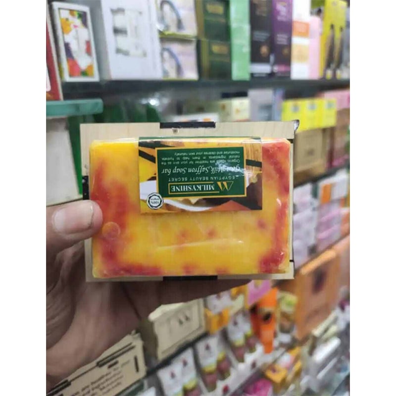 Picture of Milkyshine Beauty Secret Saffron Goat Milk Bar Soap