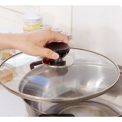 Picture of 1PC Replacement Cookware Pot Pan Lid Handle Pan Lid Kitchen Anti-hot Pot Cap BDM-Black