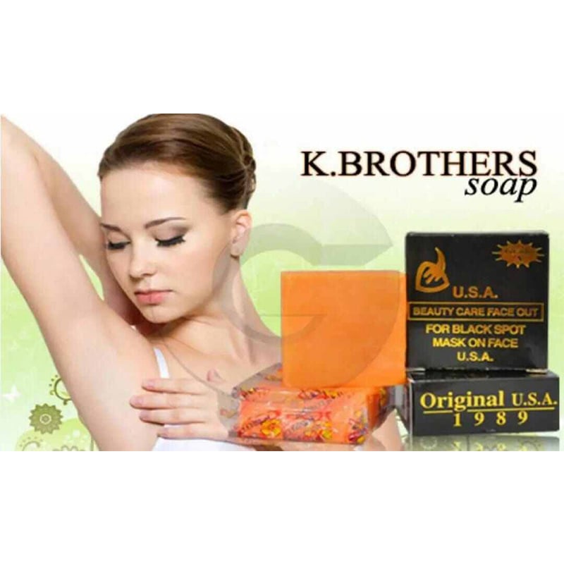 Picture of K.Brothers Black Bar Soap - 50gm (Thailand)-Orange