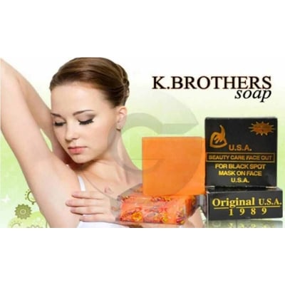 Picture of K.Brothers Black Bar Soap - 50gm (Thailand)-Orange