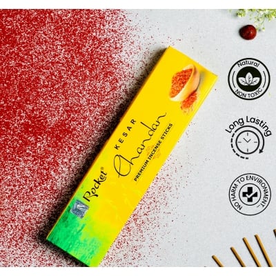 Picture of Rocket KESAR CHANDAN premium incense sticks-Brown