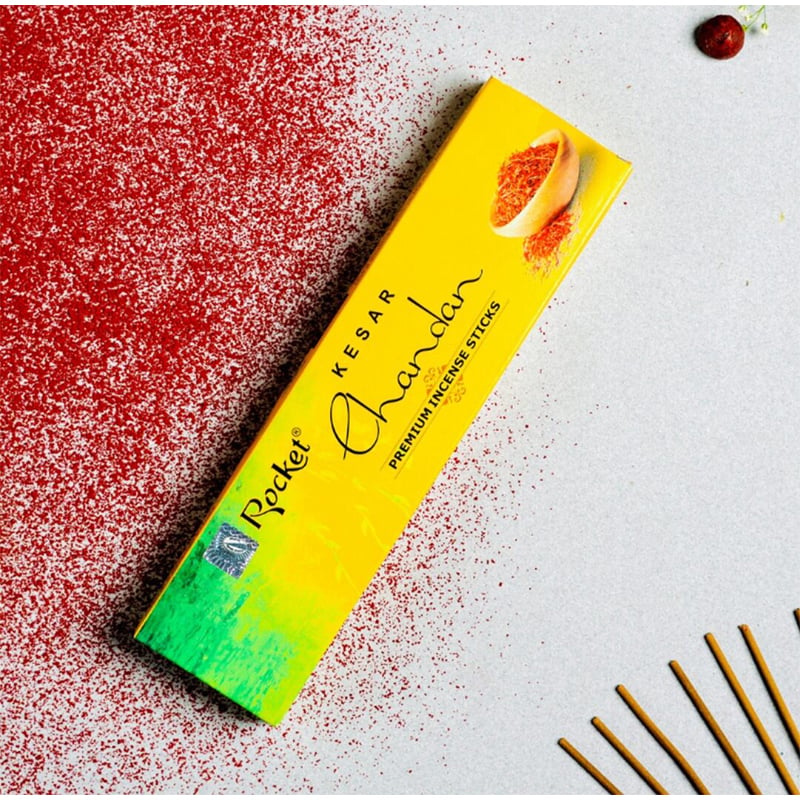 Picture of Rocket KESAR CHANDAN premium incense sticks-Brown