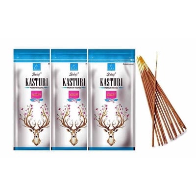 Picture of Kasturi Premium Incense Sticks Zipper Pack - BalajiAgarbatti-Brown