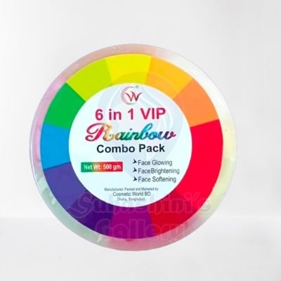 Picture of 6 in 1 Vip Rainbow Combo Face Pack - 500 gm