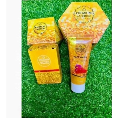 Picture of Premium saffron 5 pcs combo set special (Body Cream+Night Cream+Soap+Serum+Facewash)-Multicolor
