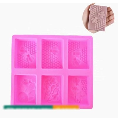 Picture of Silicone Soap Mold for Honey Bee Handmade soap-Multicolor
