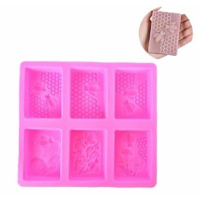 Picture of Silicone Soap Mold for Honey Bee Handmade soap-Multicolor