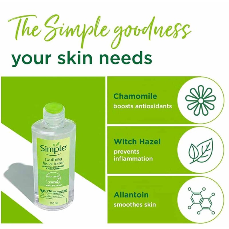 Picture of Simple Soothing Facial Toner all skin types UK variant-200ml