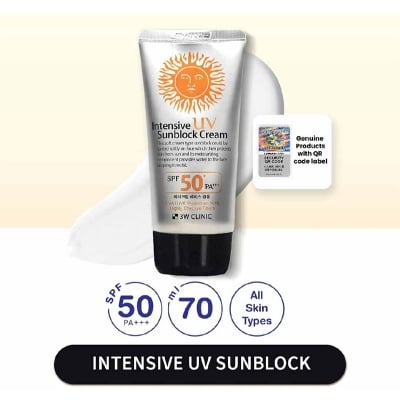 Picture of 3W Clinic Intensive UV Sunblock Cream SPF50+ PA+++ 70ml