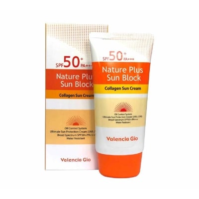 Picture of Valencia Gio Nature Plus Sun Block Spf 50+ Pa+++ 70 ml-White