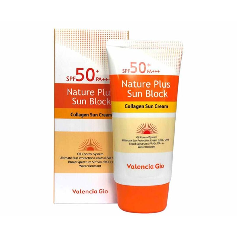Picture of Valencia Gio Nature Plus Sun Block Spf 50+ Pa+++ 70 ml-White