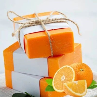 Picture of Orange Soap Base Premium quality-500gm-Fruity
