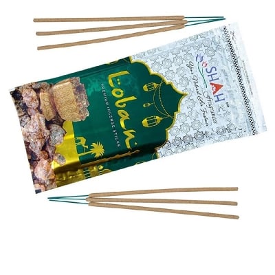 Picture of Shah Fragrances Charcoal Free Loban Incense Sticks 130g-Brown