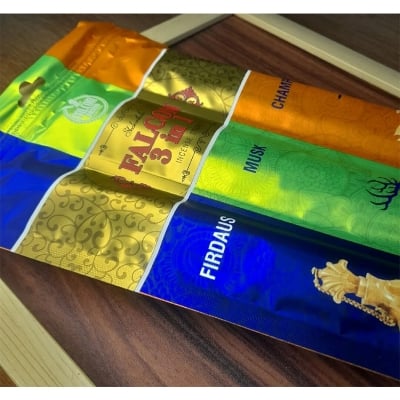 Picture of Shakhunthala - Falcon 3 in 1 - Champa Musk Firdaus Zipper Pack Incense Stick-Brown
