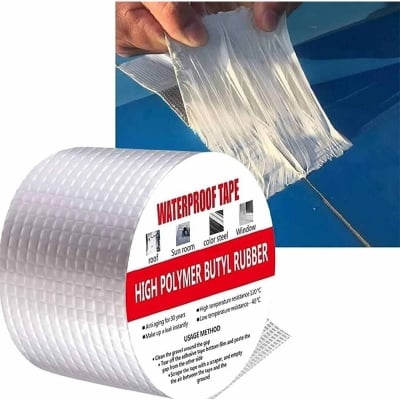 Picture of Strong Anti Leakage Waterproof Tape 10M Aluminum Foil Patch Tape Crack Adhesive Repair Seal Sealant Butyl Sealing Tape Stop Leak-Silver