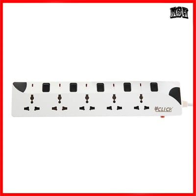 Picture of Power Up with a 5-Port Multi Plug (RFL Click) - Loading Of Switch 1500W , Cable Length 5 Meter, A Unique Choice For Home and Office Charging - White