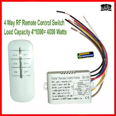 Picture of 4 Way RF Remote Control Switch - White