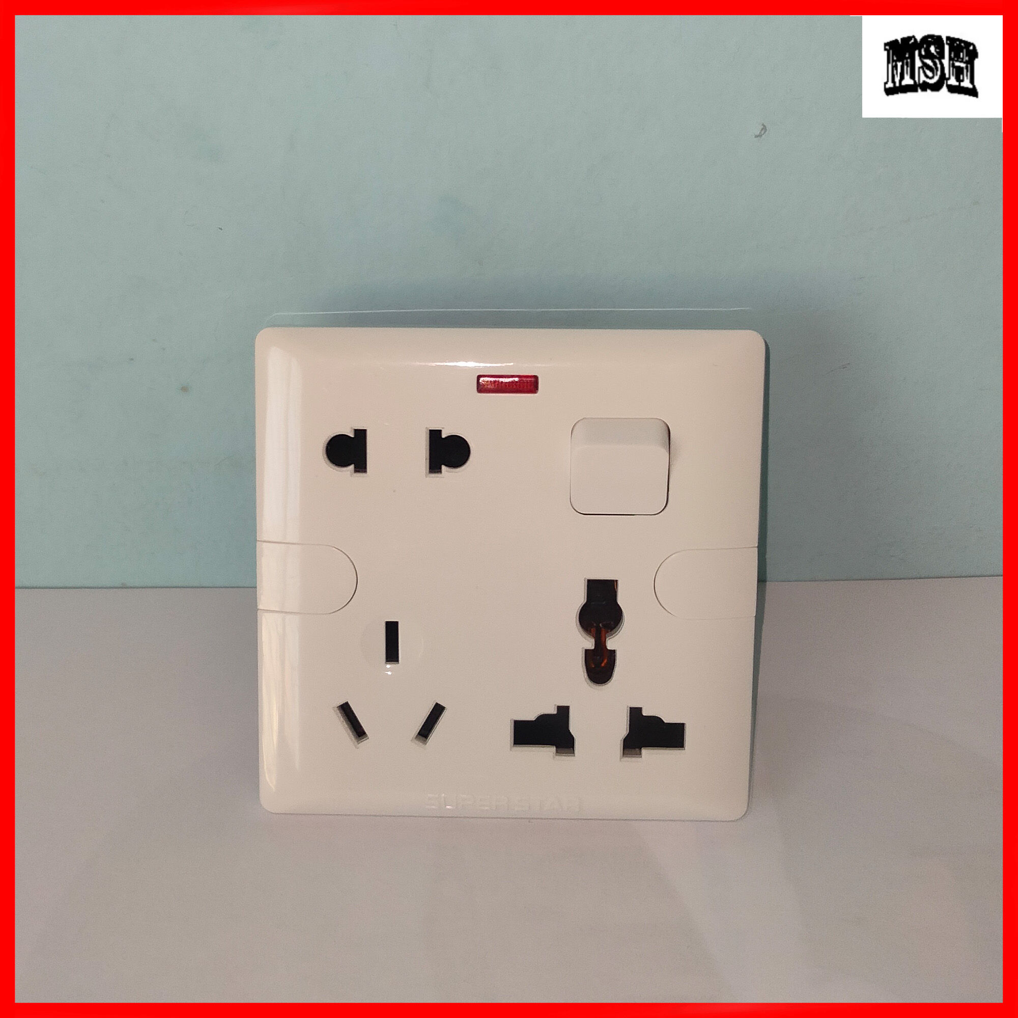 Picture of Super Star 6 Pin Combined All Rounder Socket - White