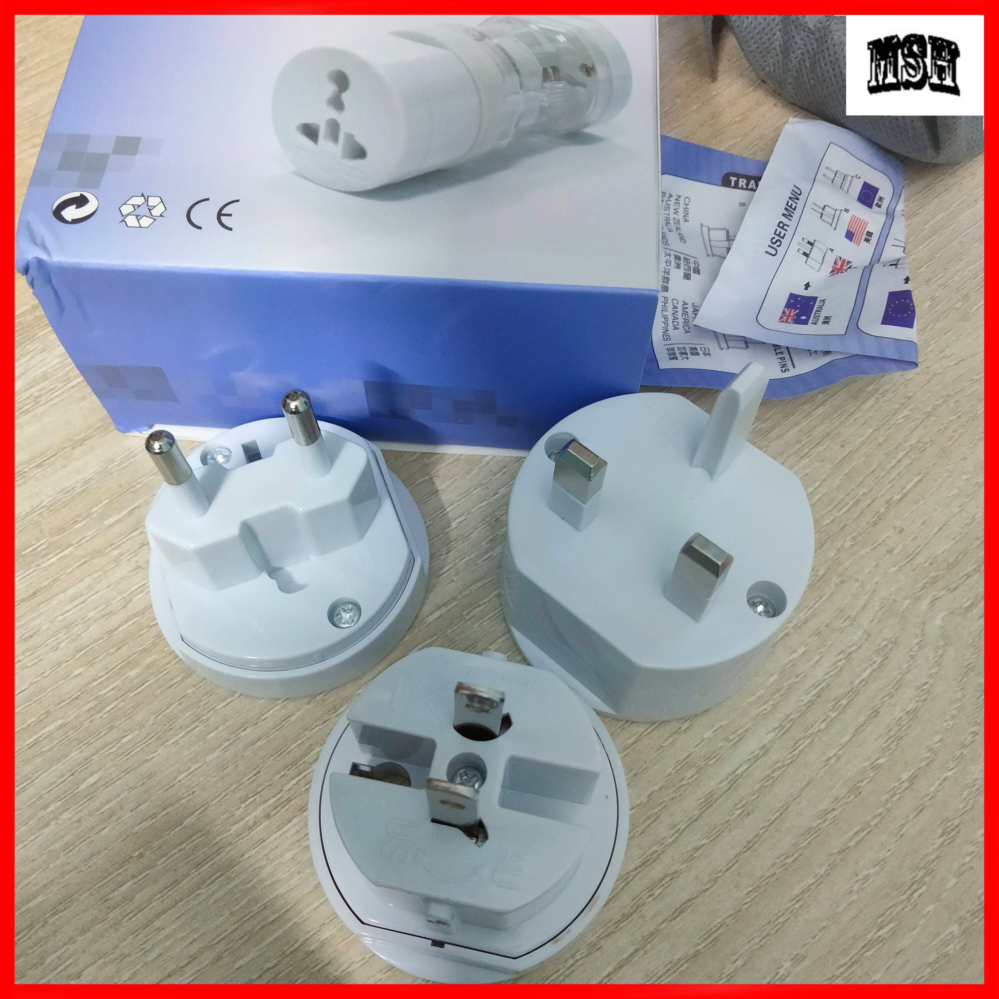 Picture of Universal Multi Function Conversion Plug For Traveling (Universal Travel Adapter) -  White
