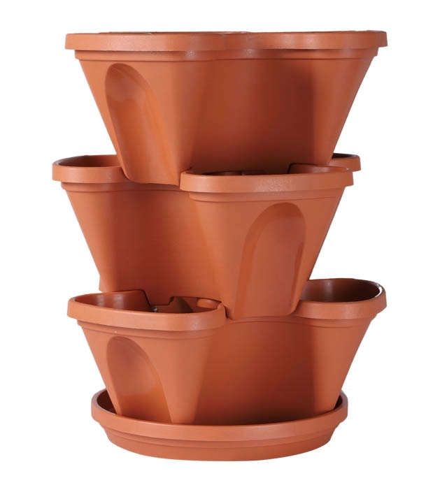 Picture of Vertical Gardening Flower tub 3 Pcs Set Brown TEL