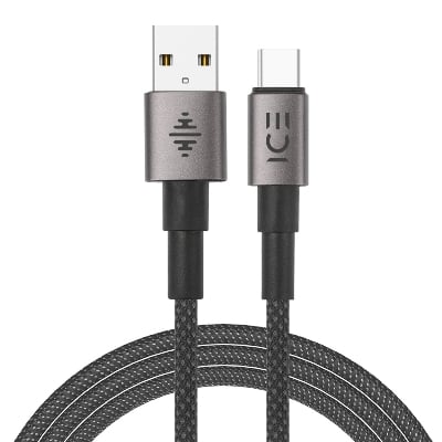 Picture of ICE Type A to C 28W– Braided Cable | 5ft / 1.5 Meter | Hyperfast Charging-Black