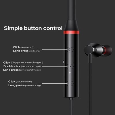 Picture of Lenovo HE05X Wireless Bluetooth Neckband - Black