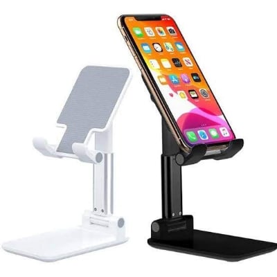 Picture of Desk Mobile Phone Holder Stand For iPhone iPad Android Adjustable Desktop Tablet Holder Universal Table Cell Phone Stand - Black