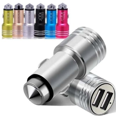 Picture of USB PORT FAST CAR CHARGER 2.4A/1.0A DUAL - Multicolor