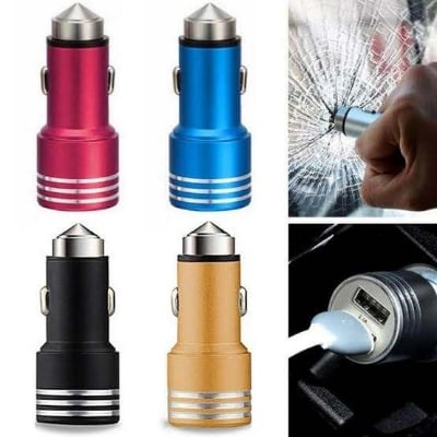Picture of USB PORT FAST CAR CHARGER 2.4A/1.0A DUAL - Multicolor