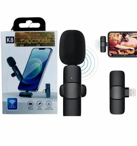 Picture of K8 Wireless Microphone Professional Lapel Lavalier Microphone Remove Noise For Typ c Microphone - Black