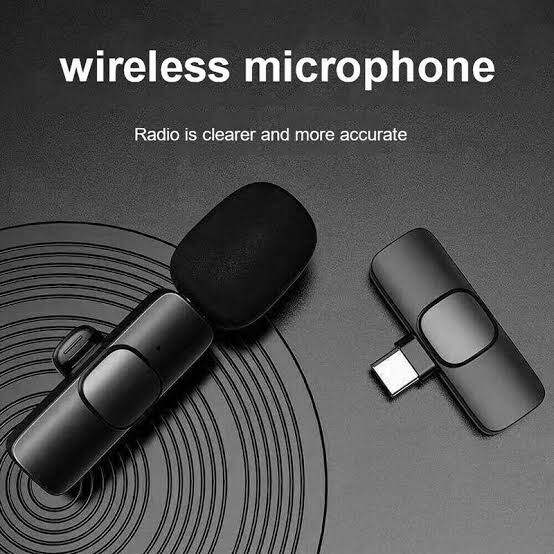 Picture of K8 Wireless Microphone Professional Lapel Lavalier Microphone Remove Noise For Typ c Microphone - Black