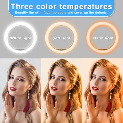 Picture of 14-Inch Ring Light with Adjustable Stand – Enhance Lighting for Photography and Videos - Black
