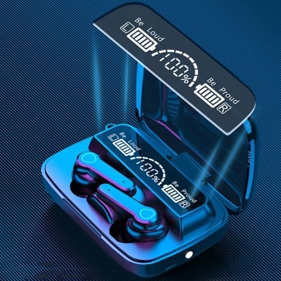 Picture of M19 Tws Digital Display Bluetooth Headset/With Flashlight Earbuds Tws Earphone Touch Control Wireless Bluetooth 5.1 Headphones With Microphone Good Effect And Easy To Use - Bluetooth Headphone - Bluetooth Headphone - Black