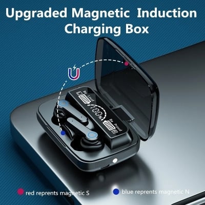 Picture of M19 Tws Digital Display Bluetooth Headset/With Flashlight Earbuds Tws Earphone Touch Control Wireless Bluetooth 5.1 Headphones With Microphone Good Effect And Easy To Use - Bluetooth Headphone - Bluetooth Headphone - Black