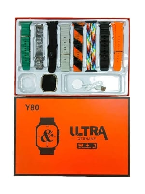 Picture of Y80 Ultra Smart Watch 8+1 Strap Touch Screen - Multicolor