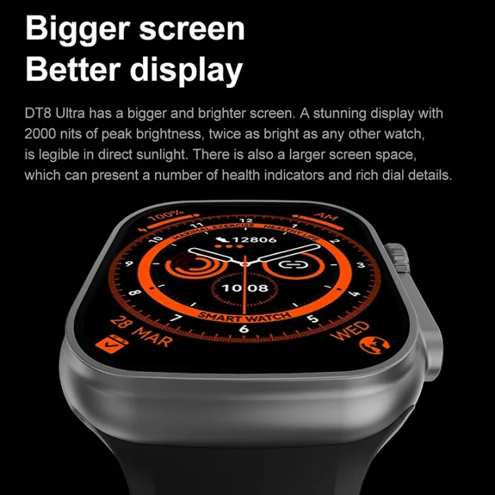 Picture of T900 Plus Smartwatch 2.19” Infinity Display | Full Touch | Bluetooth Calls | Sports & Sleep Monitoring – T900PSW - Multicolor