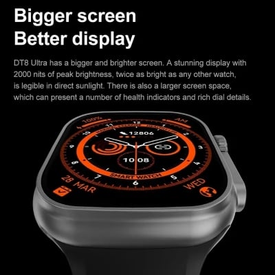 Picture of T900 Plus Smartwatch 2.19” Infinity Display | Full Touch | Bluetooth Calls | Sports & Sleep Monitoring – T900PSW - Multicolor
