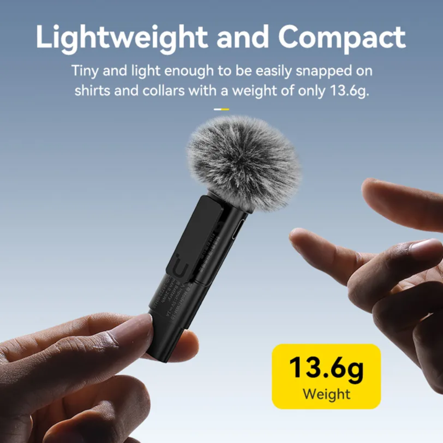 Picture of Ulanzi WM-10 Wireless Clip-on Microphone Type-C - Black