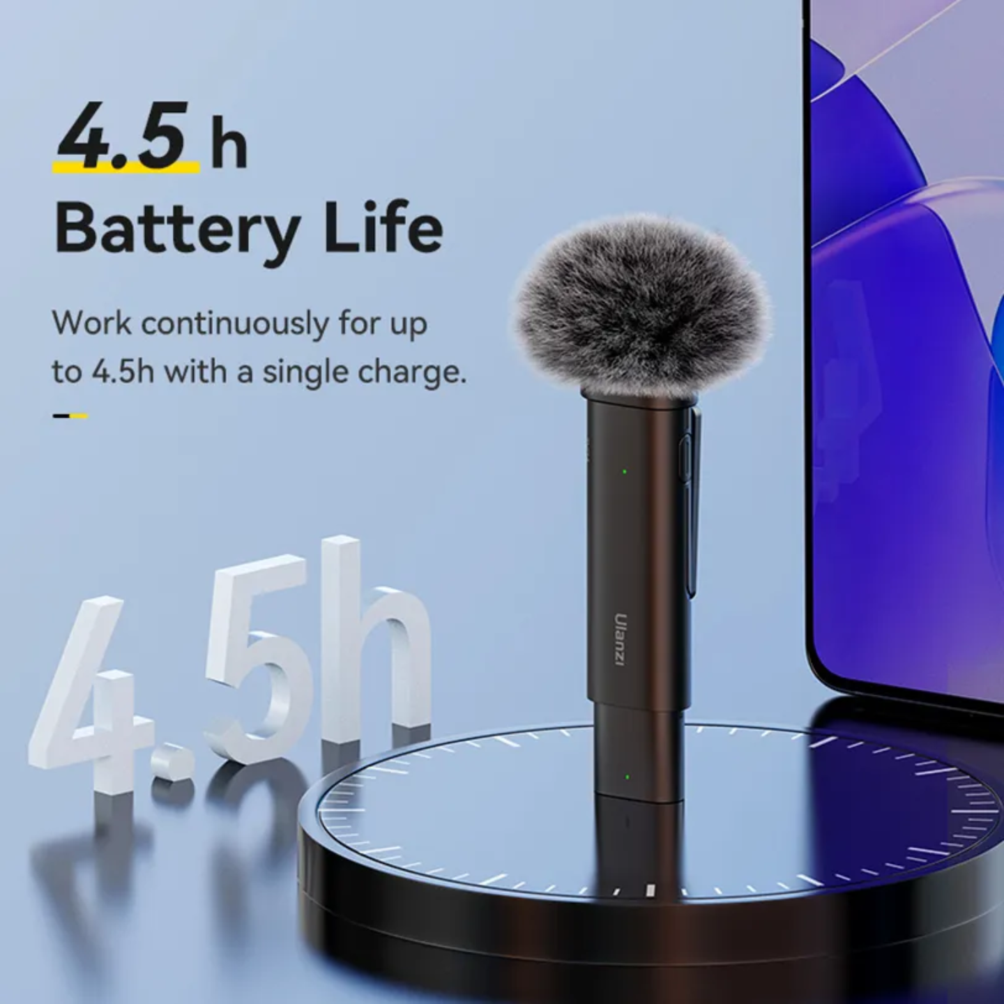 Picture of Ulanzi WM-10 Wireless Clip-on Microphone Type-C - Black