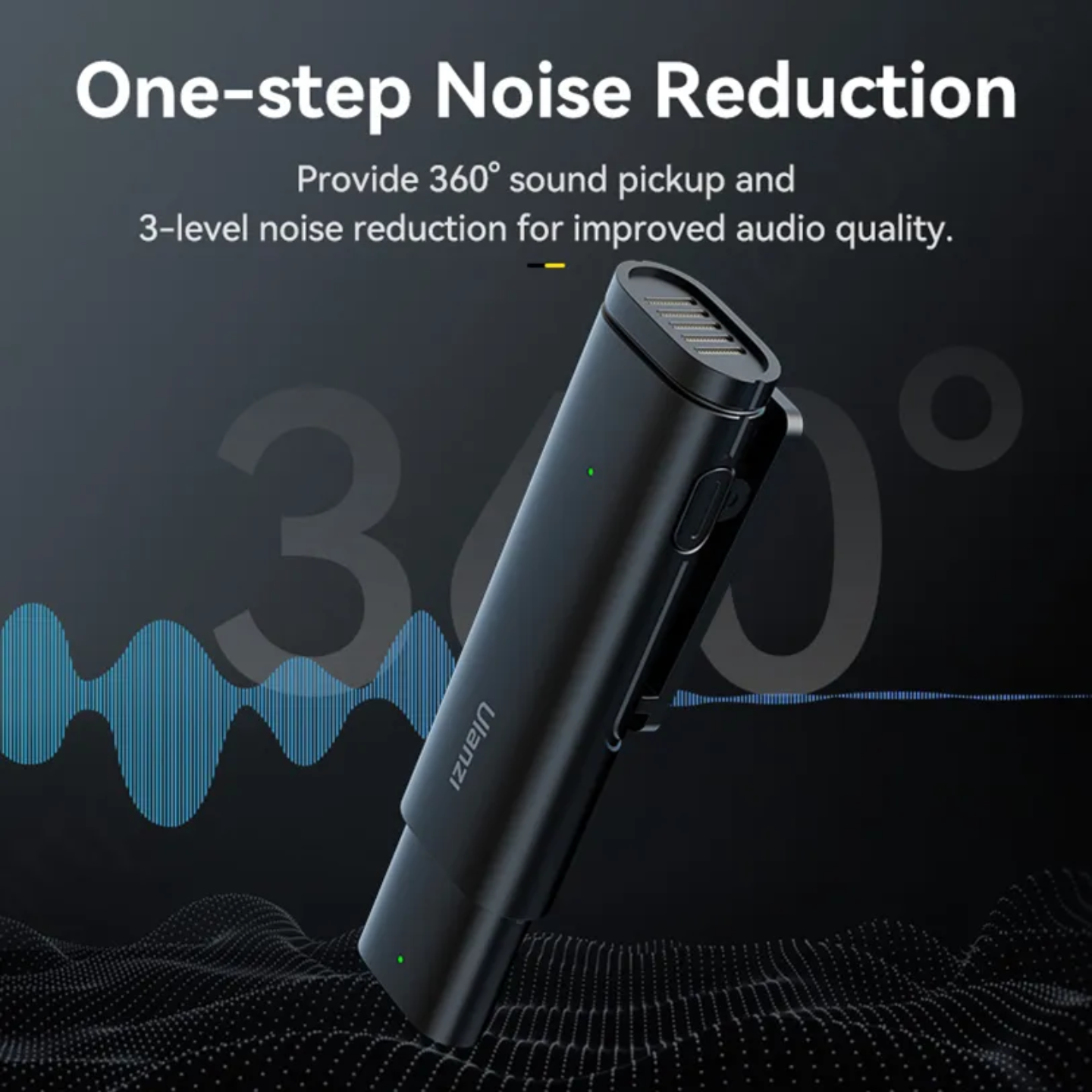 Picture of Ulanzi WM-10 Wireless Clip-on Microphone Type-C - Black