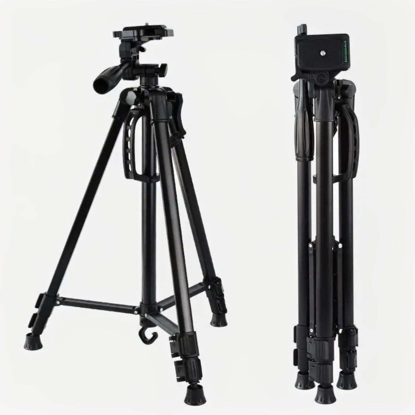 Picture of Portable Universal Tripod 3366 Multi Function Floor Standing Selfie Tripod for Smartphone Camera Adjustable Phone Video Stand - Black