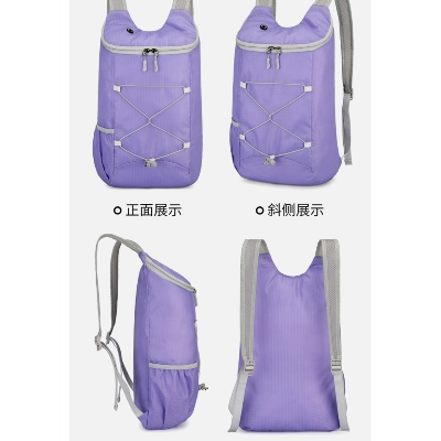 Picture of 16L Foldable Hiking Backpack – Lightweight Packable Water-Repellent Daypack, Ultralight Collapsible Rucksack for Travel, Gym and Outdoor Sports (Purple)