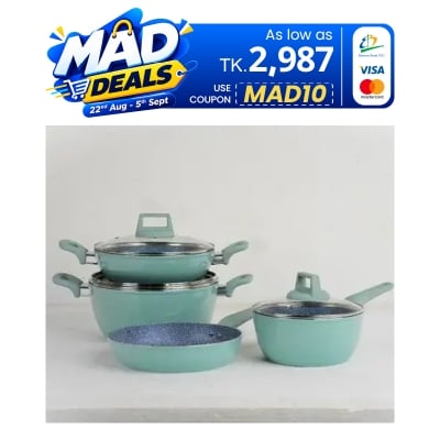 Picture of Set of 7 Pcs Kiam Non-Stick Cookware Set - Silver