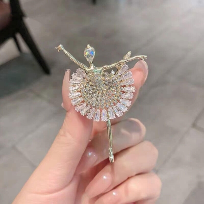 Picture of Zircon Dancing Girl Hijab Safety Pin For Girls Women - Hijab Pin